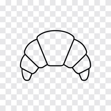 recommend clip art: Bakery croissant line icon for food apps and websites. Vector illustration.