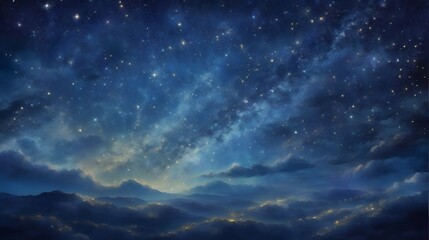 Obraz premium Captivating Starry Night Sky Background Night Sky Background Celestial Night Backdrop Starlit Sky Design Nighttime Starry Universe Illustration Stellar Night Wallpaper AI Generative