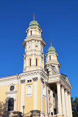 Fototapeta na wymiar Holy Cross Cathedral in Uzhhorod, Ukraine