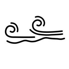 hand drawn wind doodle