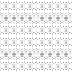 Vector pattern with symmetrical elements . Modern stylish abstract texture. Repeating geometric tiles from striped elements.Black and white pattern.