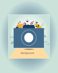 Abstract floral camera background design