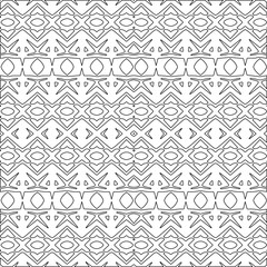 Vector pattern with symmetrical elements . Modern stylish abstract texture. Repeating geometric tiles from striped elements.Black and white pattern.