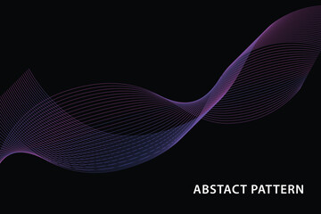 Abstract glowing wave lines background. Dynamic wave pattern. Modern gradient wavy lines. Futuristic technology concept. Suit for poster, banner, brochure, cover, website, flyer. Vector illustration