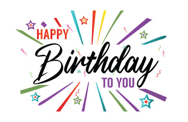 happy birthday simple text