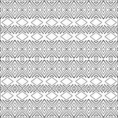 Vector pattern with symmetrical elements . Modern stylish abstract texture. Repeating geometric tiles from striped elements.Black and white pattern.