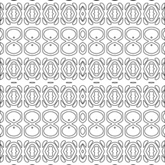 Vector pattern with symmetrical elements . Modern stylish abstract texture. Repeating geometric tiles from striped elements.Black and white pattern.