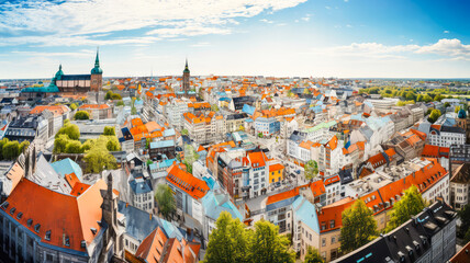 Eine Stadt aus der Vogelperspektive. Generiert mit KI