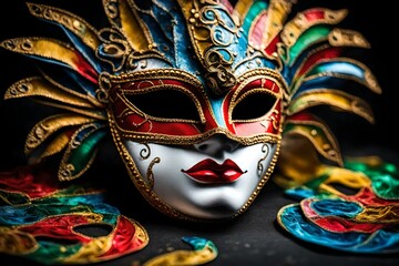 venetian carnival mask, generative AI 