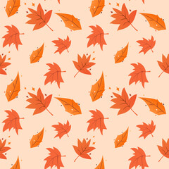 Autumn leaves seamless background. Perfect for various projects like textiles, paper crafts, and more. vector