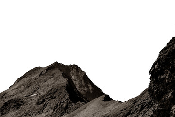 a mountain on a transparent background
