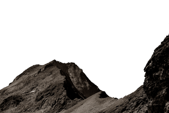 a mountain on a transparent background