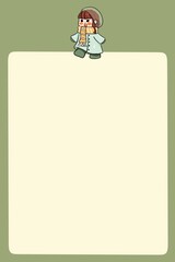 Cute paper note background in Autumn theme