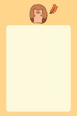 Cute paper note background in Autumn theme