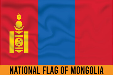 NATIONAL FLAG OF MONGOLIA 3D EFFECT