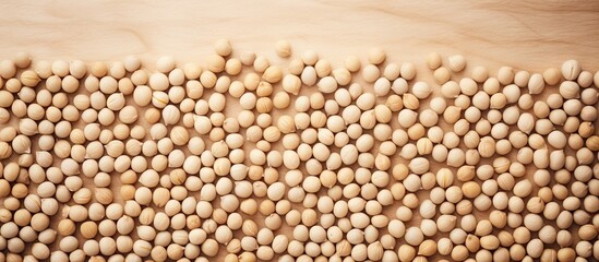 Fototapeta premium Chickpeas in their natural environment isolated pastel background Copy space