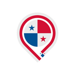 panama flag map pin icon. vector illustration isolated on white background