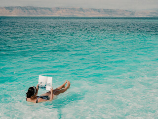 Swimming in dead sea