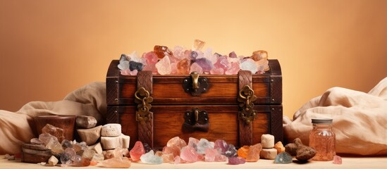 Frankincense resin isolated on a isolated pastel background Copy space