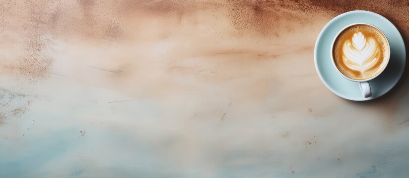 Vietnamese style filtered coffee isolated pastel background Copy space