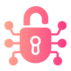 cyber security gradient icon