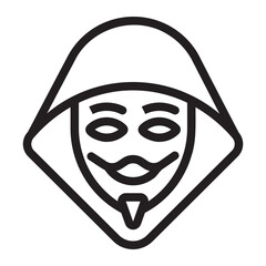 hacker line icon
