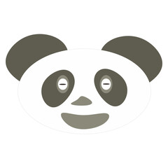 illustration head&face panda