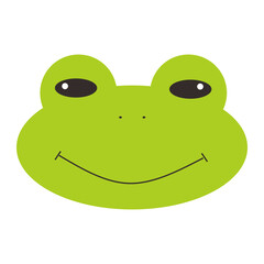 illustration head&face  frog