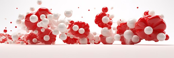 red and white blood-cells isolated on a white background