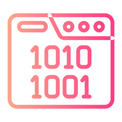binary code gradient icon
