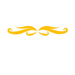 Obraz premium gold curl border decoration