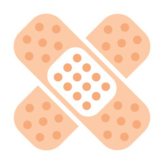 Breathable band aid vector. Tool for fixing skin cuts and stopping bleeding. Multicolored flat vector icon representing medicine items concept isolated on white background