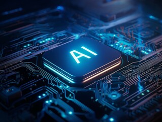 Fototapeta premium AI, Artificial Intelligence concept,conceptual image. Business, modern technology, internet and networking concept