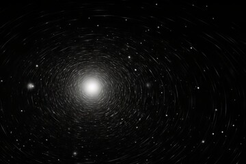 captivating depiction of stars orbit around a black hole, Generative AI