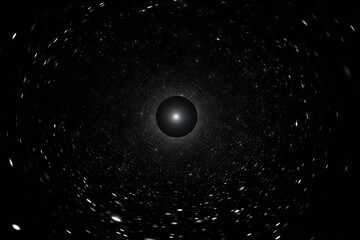 Fototapeta premium captivating depiction of stars orbit around a black hole, Generative AI