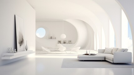 A Clean and Contemporary White Interior Space