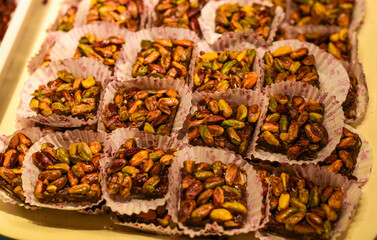 Turkish Delights and sweets made of honey and nuts