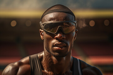 close-up portrait of an athlete