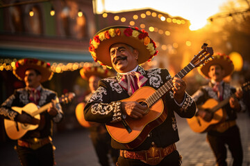 Obraz premium Street Serenade with Mariachi Band