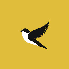 simple goldfinch bird wild animal logo vector illustration template design