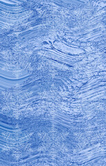 Vertical christmas pattern of tranparent blue snowflakes on a blue textured background