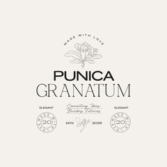 Vintage Flower logo template illustration for branding