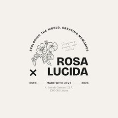 Vintage Flower logo template illustration for branding