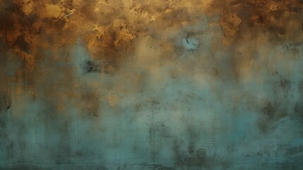 Backdrop, abstract background, high resolution, metal surface, golden and teal colors
