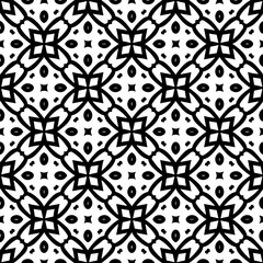White background with black pattern. Seamless texture for fashion, textile design,  on wall paper, wrapping paper, fabrics and home decor. Simple repeat pattern.