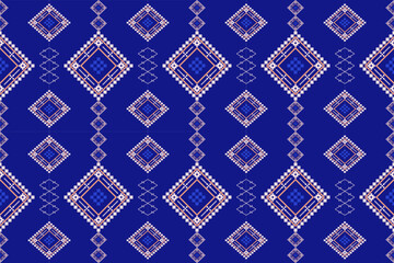 Geometric seamless pattern  for block print,batik,fabric,textile.Ethnic abstract ikat.Colorful abstract contemporary seamless pattern.Hand drawn unique print.