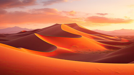 Fototapeta na wymiar a sandy desert in the evening sun