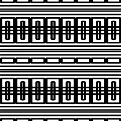 White background with black pattern. Seamless texture for fashion, textile design,  on wall paper, wrapping paper, fabrics and home decor. Simple repeat pattern.