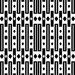 White background with black pattern. Seamless texture for fashion, textile design,  on wall paper, wrapping paper, fabrics and home decor. Simple repeat pattern.