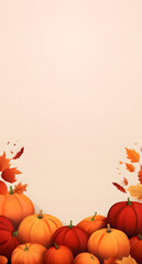 Thanksgiving celebration. Perfect for banner, card or advertising. Generative AI model, no place, person or character ever existed.